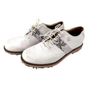 FootJoy Premiere Series Golf Shoes Womens 7.5M‎ Snakeskin Ortholite Spiked
